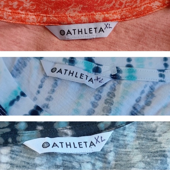 3 Athleta Organic Cotton Relaxed Crew Neck Tees Bundle of 3 - XL - Picture 3 of 9